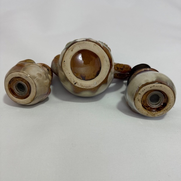 Snowman Top Hats Miniature Teapot Creamer Matching Salt & Beanie Pepper Shakers - Picture 11 of 12